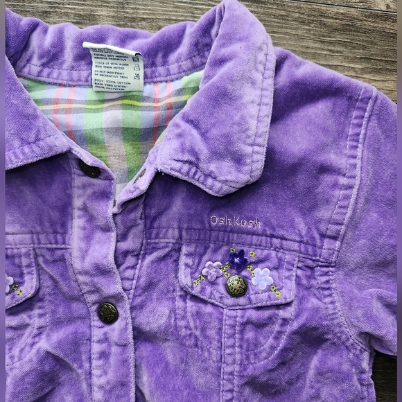 Y2K Oshkosh Velvet Button Up Dress - Picture 2 of 4